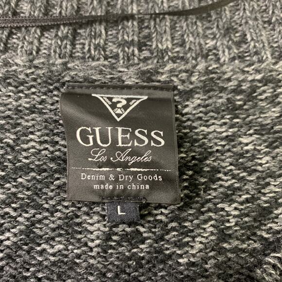Guess black to gray gradient sweater like new size large - Picture 8 of 10